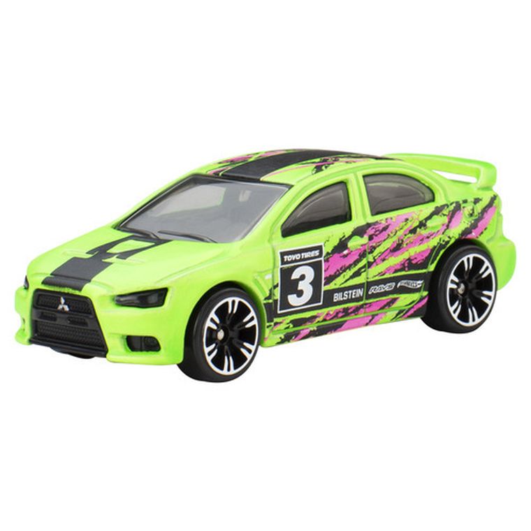 Hot Wheels, Neon Speeders, 2008 Lancer Evolution, masina, scara 1:64, JCB02