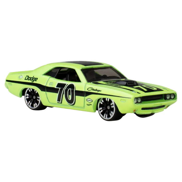Hot Wheels, Neon Speeders, '70 Dodge Hemi Challenger, masina, scara 1:64, JKX97
