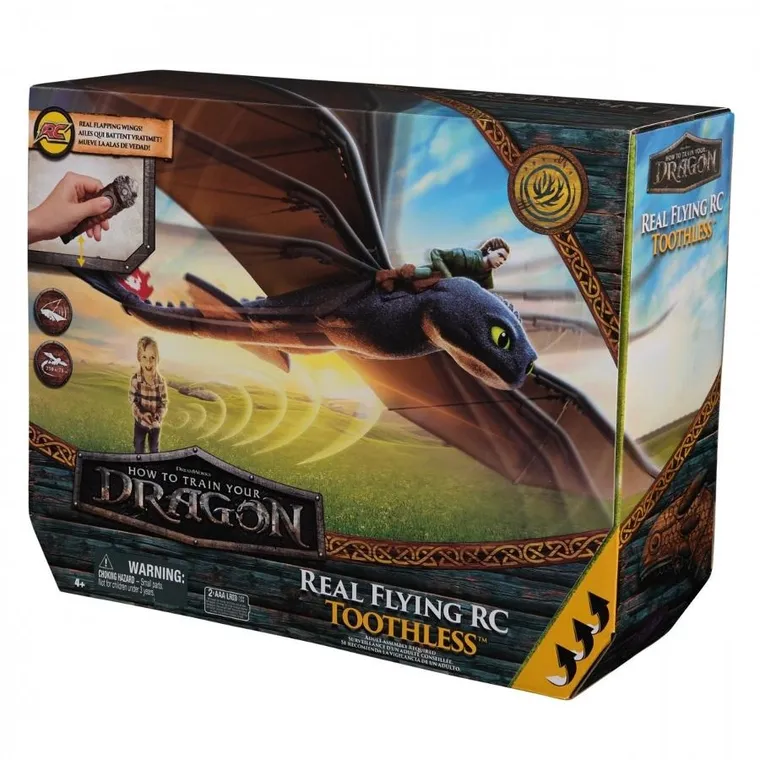 How To Train Your Dragon, Real Flying RC Toothless, figurina cu telecomanda