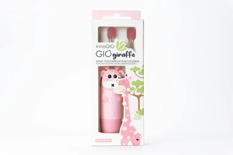 InnoGIO, GIOgiraffe, periuta de dinti sonica pentru copii, roz