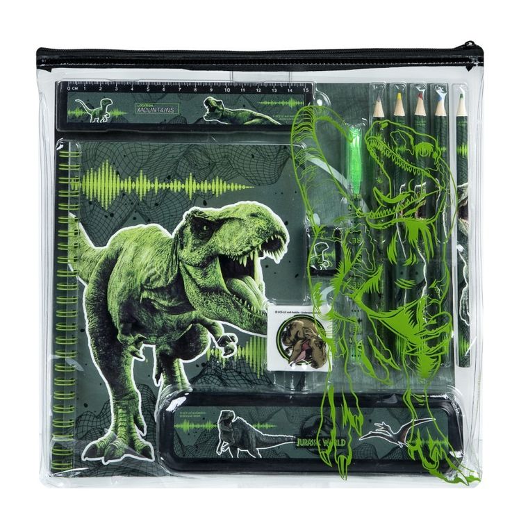 Jurassic World, set de rechizite scolare, 7 elemente
