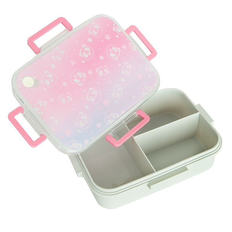 Kayokki, cutie de pranz compartimentata, 23-7-17 cm, 1200 ml, Ursulet panda gri