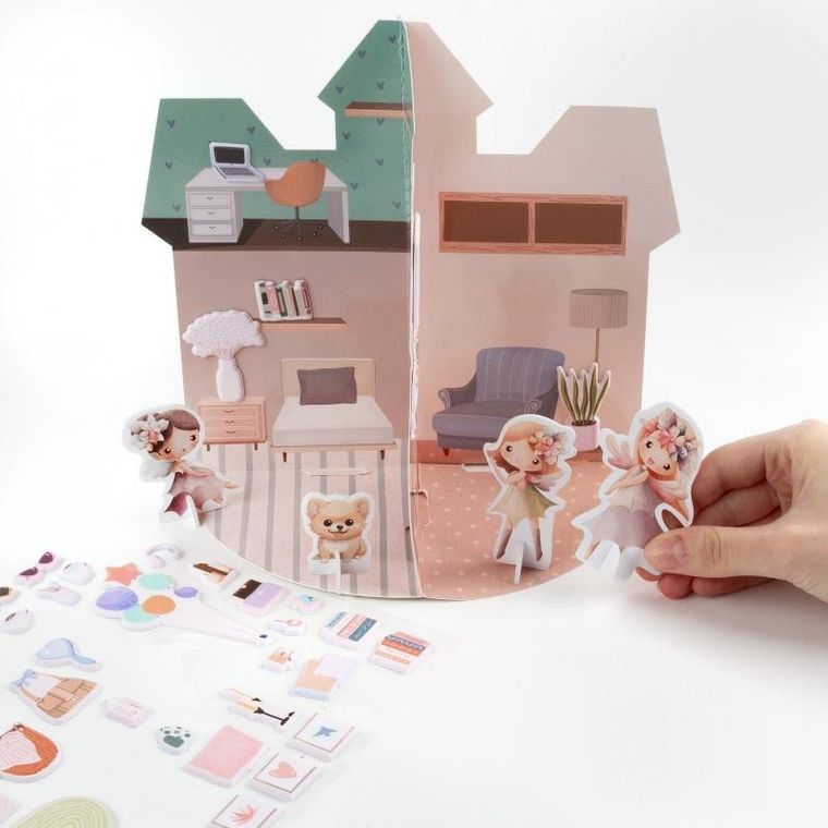 Kidea, casa de printesa 3D, set creativ