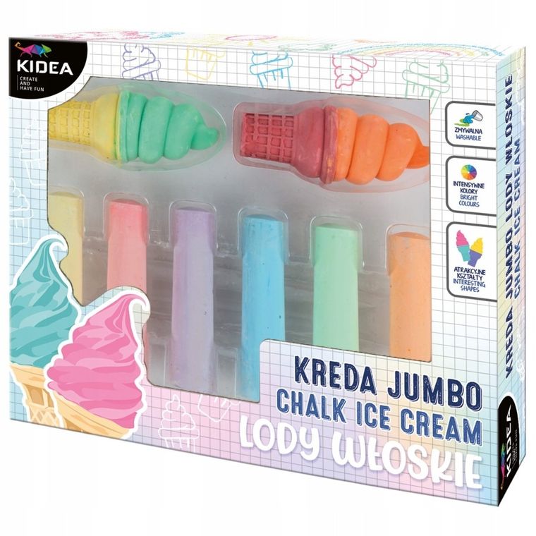 Kidea, creta jumbo, inghetata italiana, 8 elemente