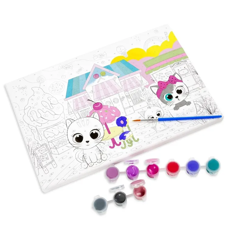 Kidea, pictura pe numere, pisicute