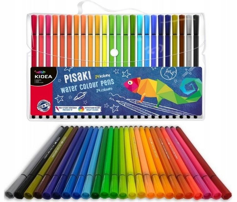 Kidea, set de markere + etui, 24 culori