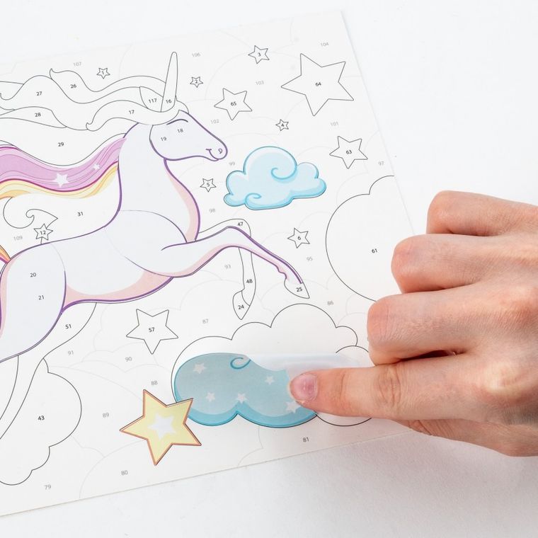 Kidea, Unicorn, autocolant cu numere