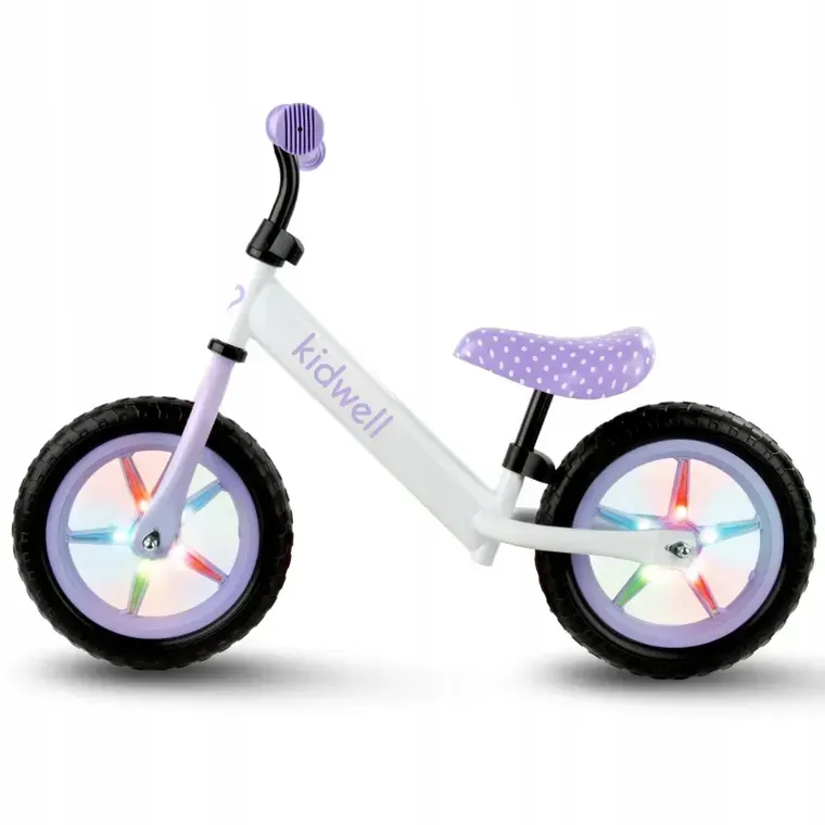 Kidwell, Rebel LED, bicicleta fara pedale, alb-violet