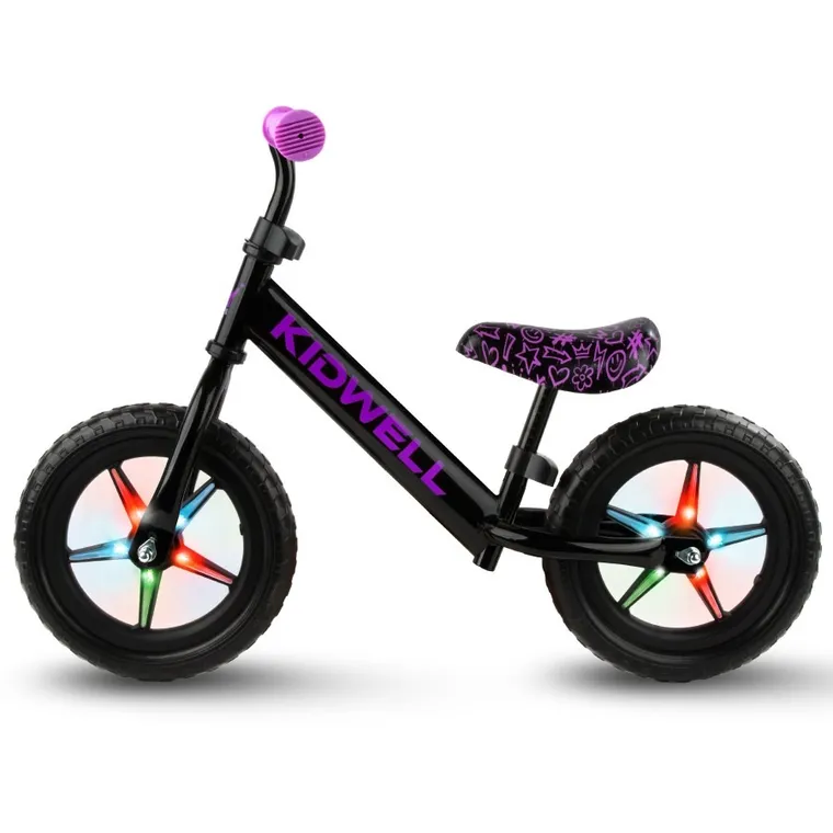 Kidwell, Rebel LED, bicicleta fara pedale, neon roz
