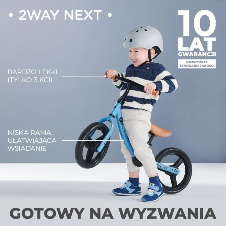 Kinderkraft, 2 Way Next 2022, bicicleta fara pedale, Blue Sky