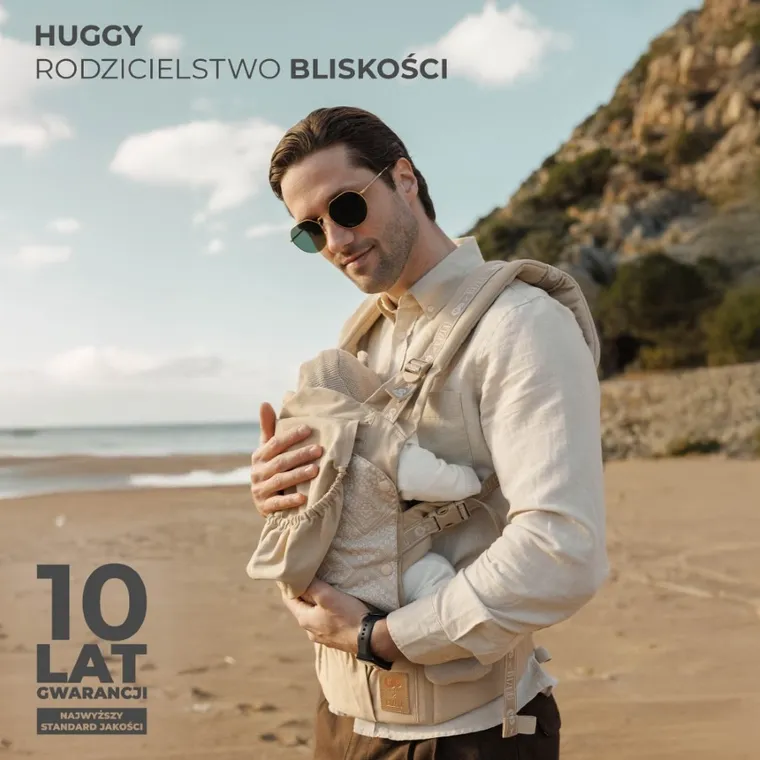 Kinderkraft, Bizuu, Huggy, marsupiu ergonomic, Lunar Black