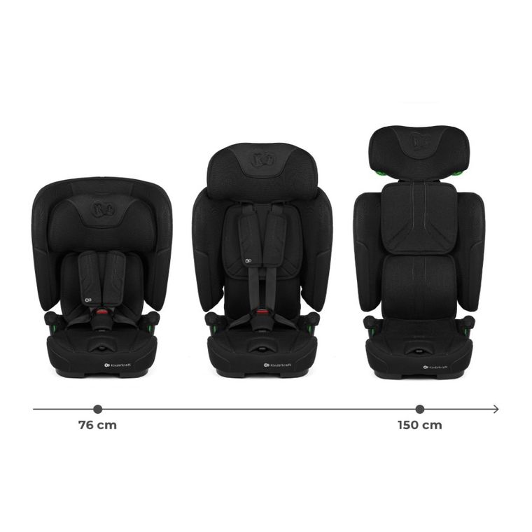 Kinderkraft, FIX2GO, i-Size, scaun auto, Black, 76-150 cm
