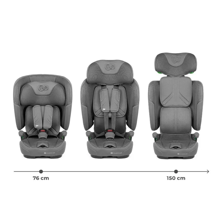 Kinderkraft, FIX2GO, i-Size, scaun auto, Grey, 76-150 cm