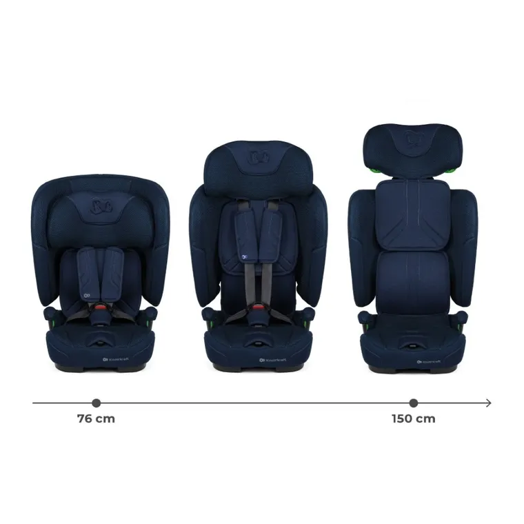 Kinderkraft, FIX2GO, i-Size, scaun auto, Navy, 76-150 cm