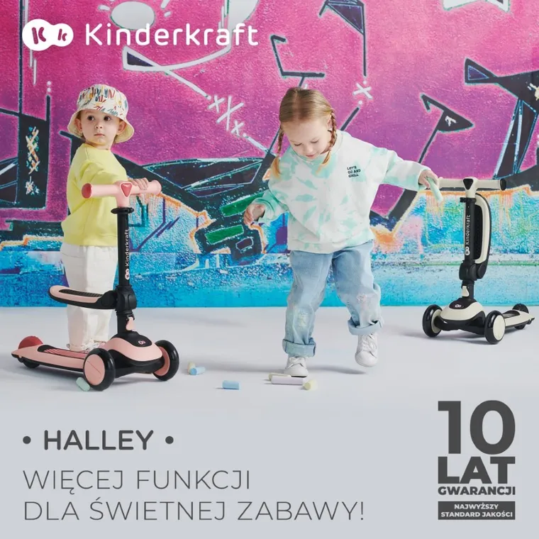 Kinderkraft, Halley, bicicleta si trotineta 2in1, Rose Pink