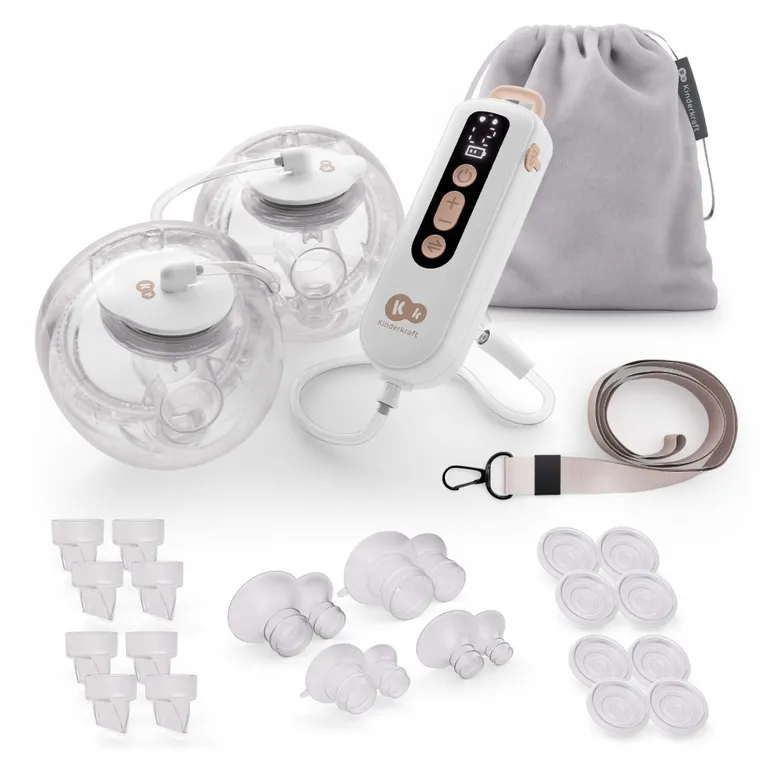 Kinderkraft, Hands-Free, pompa electrica dubla pentru san GentleFlow, Gold