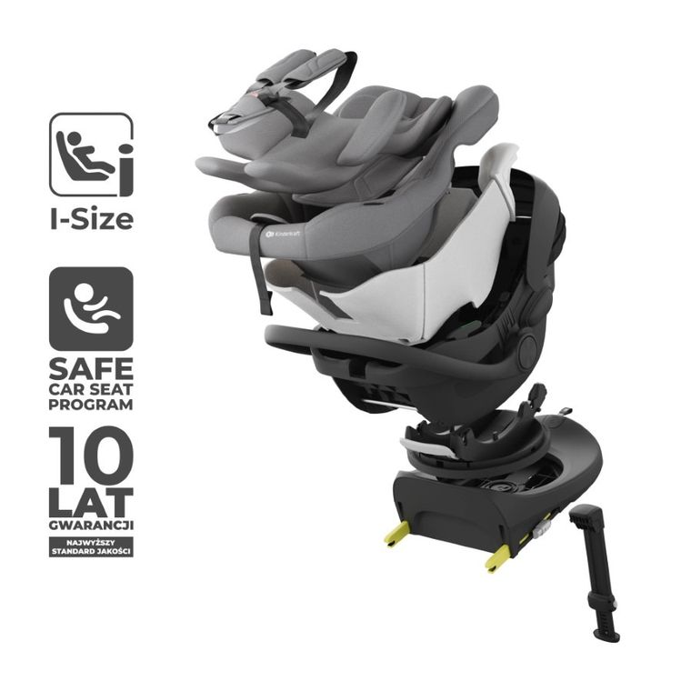 Kinderkraft, I-Lite, scaun auto + baza Endura Safe Fx, 40-87 cm, grey