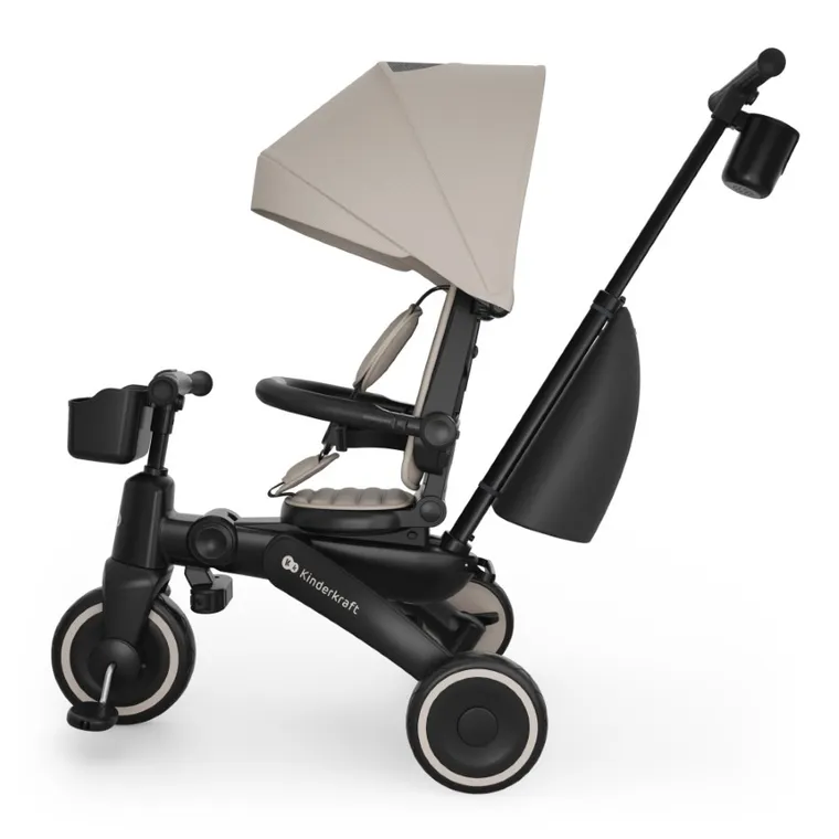 Kinderkraft, Jazz 3, tricicleta multifunctionala 6in1, bej