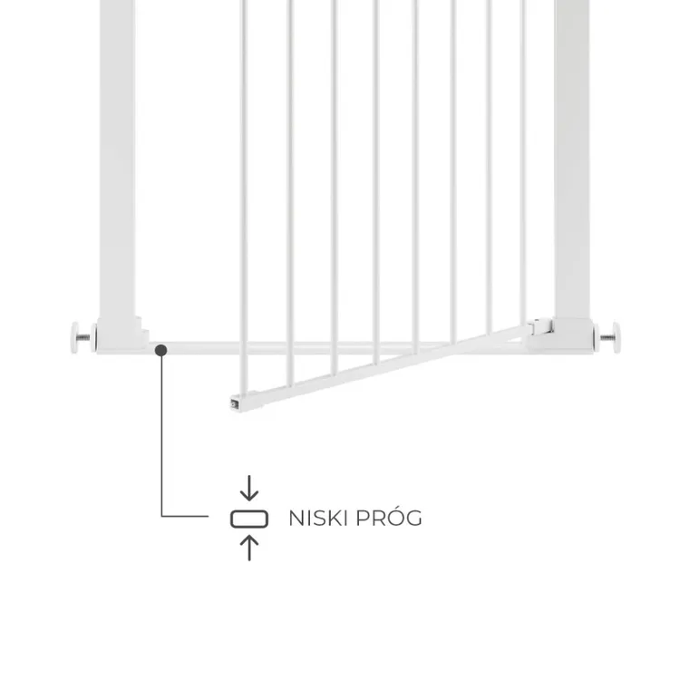 Kinderkraft, Safe Snap, poarta de siguranta, alb