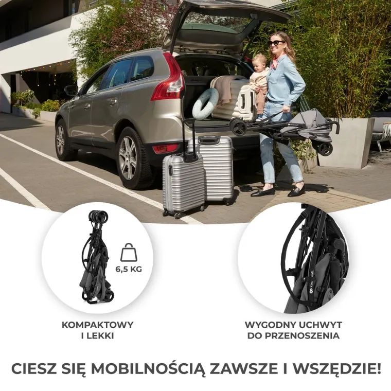 Kinderkraft, Tik, carucior umbrela, Stone Grey