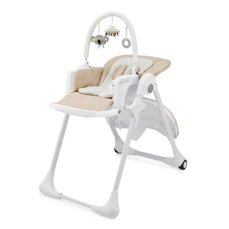 Kinderkraft, Tummie, scaun de masa pliabil 2 in 1, Beige