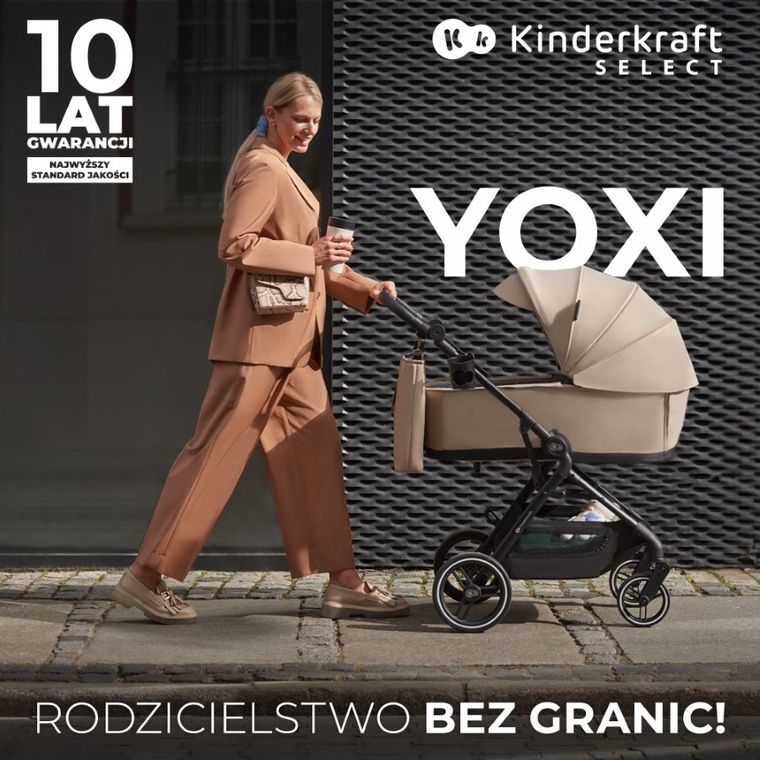 Kinderkraft, Yoxi, carucior multifunctional 2in1, Moonlight Grey