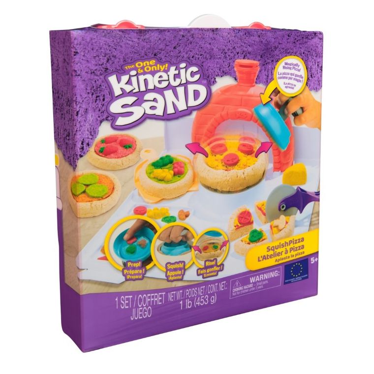 Kinetic Sand, Pizza, set de joaca cu nisip kinetic si accesorii
