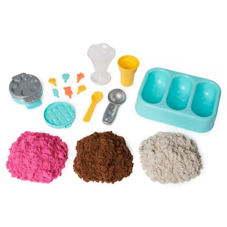 Kinetic Sand, set inghetata, nisip kinetic cu accesorii