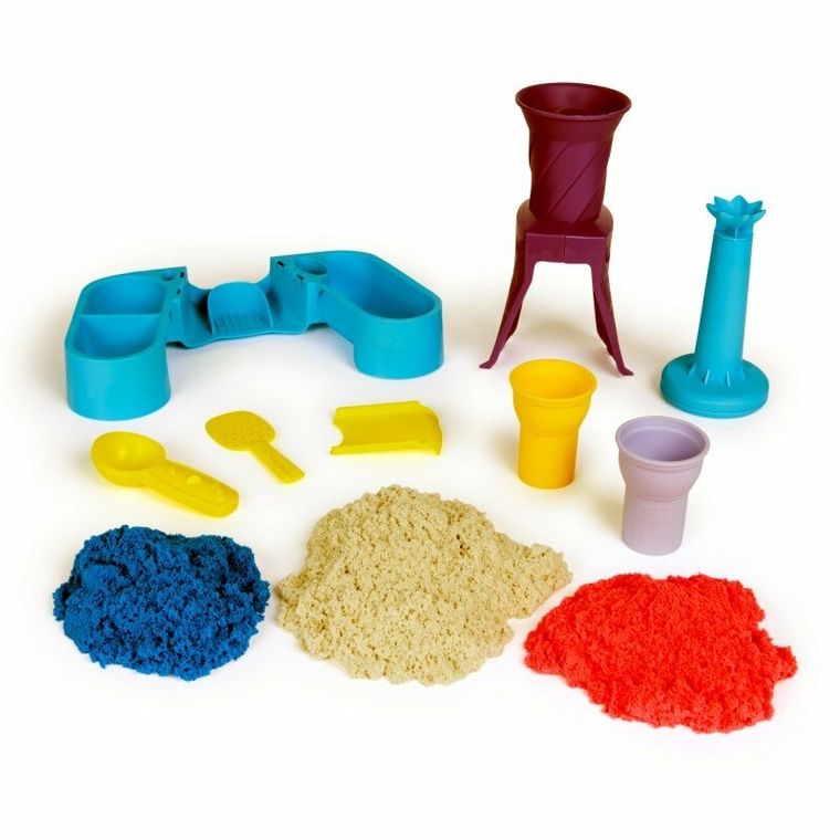 Kinetic Sand, Soft Serve Station, nisip kinetic, 396g, set de joaca