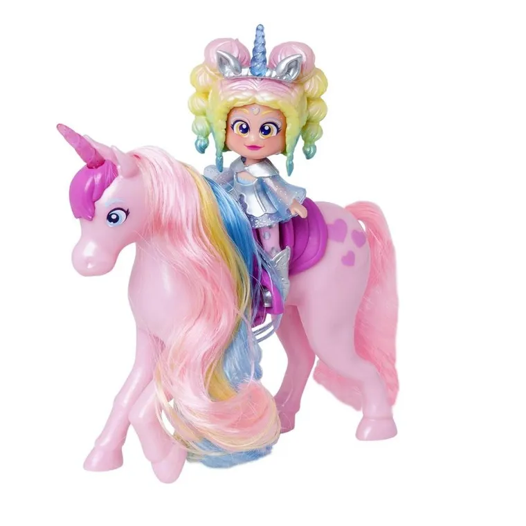 KookyLoos, Rainbow Unicorn, set cu figurina si unicorn