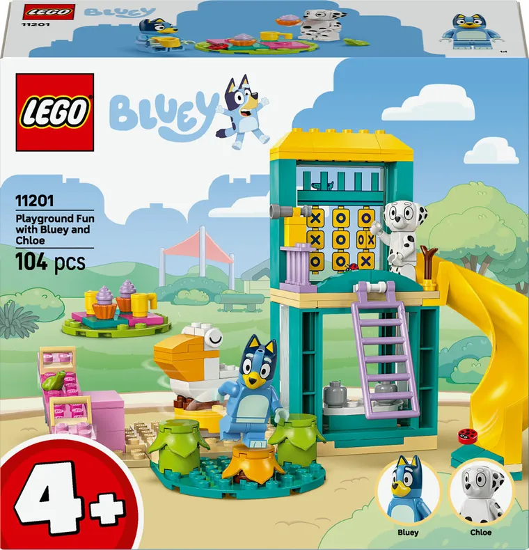 LEGO Bluey, Distractie la locul de joaca cu Blue si Chloe, 11201