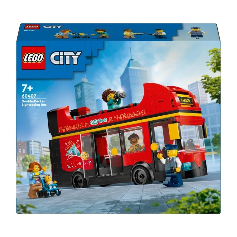 LEGO City, Autobuz turistic rosu cu etaj, 60407