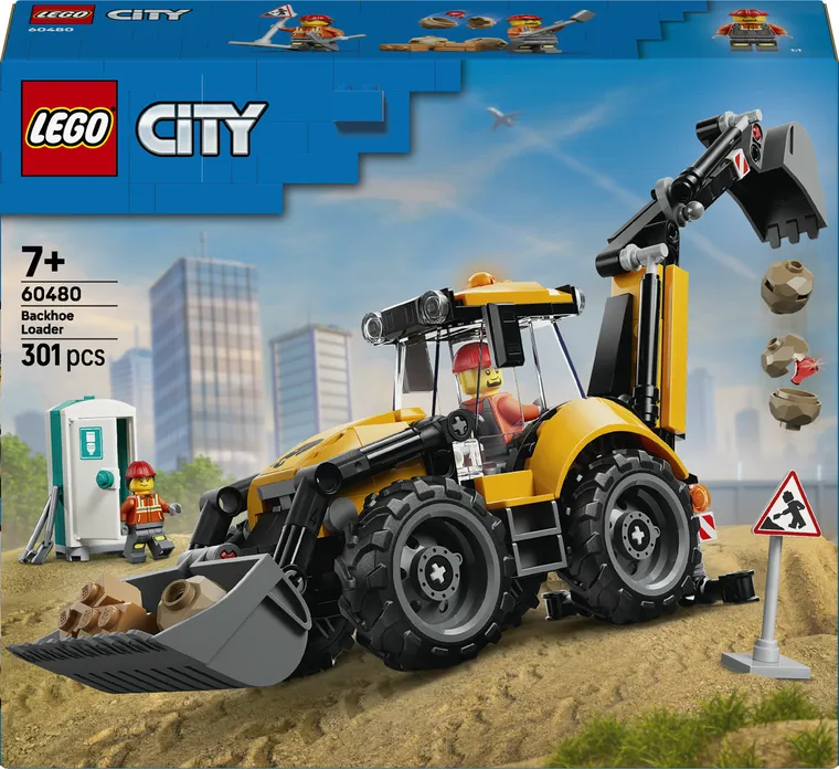 LEGO City, Buldoexcavator galben, 60480