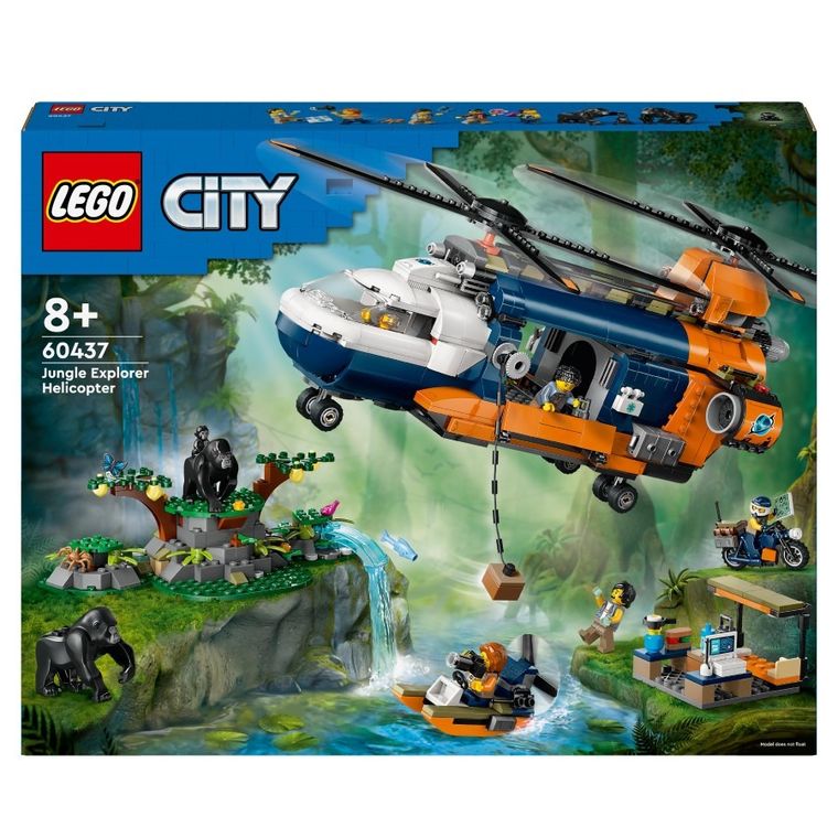 LEGO City, Elicopterul unui explorator al junglei la tabara de baza, 60437