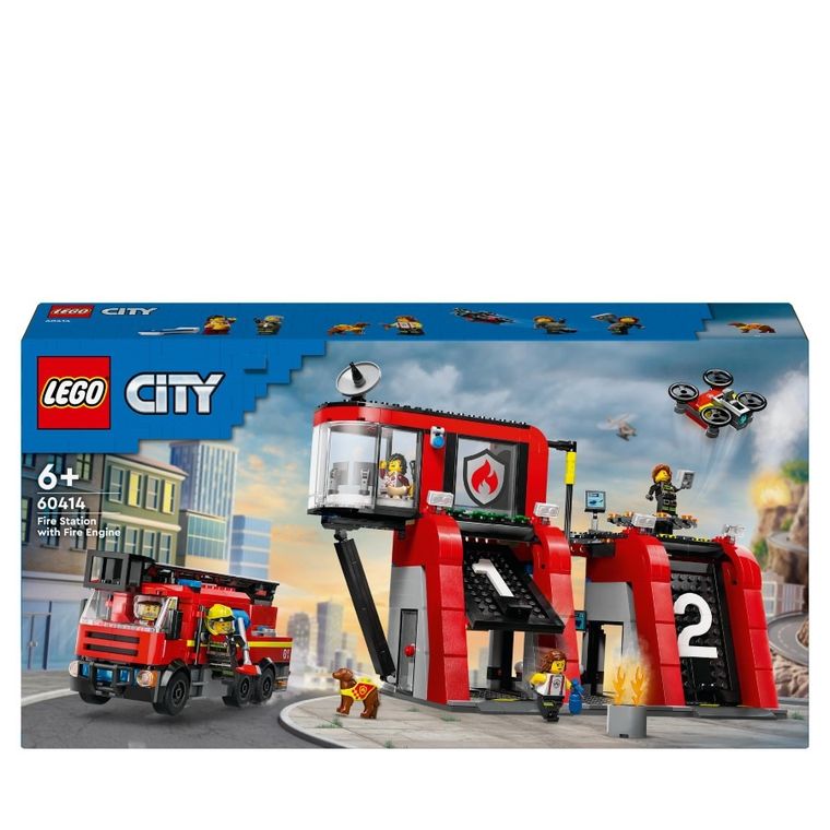 LEGO City, Statie si camion de pompieri, 60414