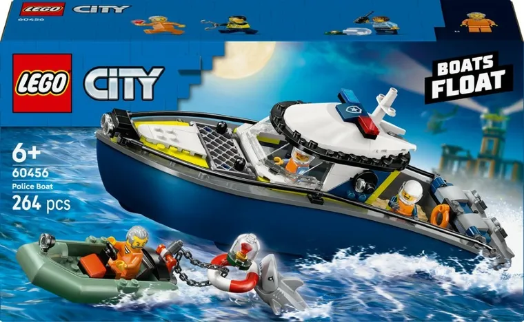 LEGO City, Urmarire cu barca de politie, 60456