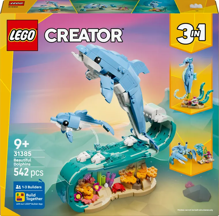 LEGO Creator, Animale marine: Delfini superbi, 31385