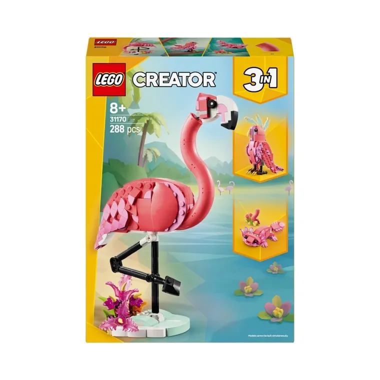 LEGO Creator, Animale salbatice: Flamingo roz, 31170