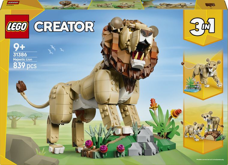 LEGO Creator, Animale salbatice: Leu maiestuos, 31386