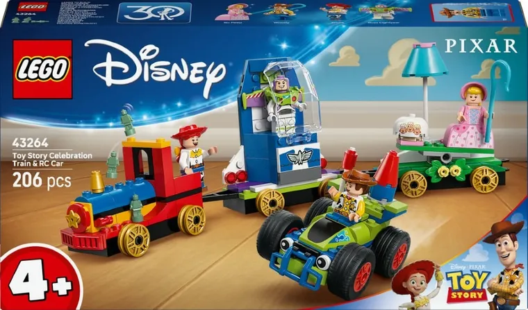 LEGO Disney Pixar, Tren aniversar si masina RC din Toy Story, 43264