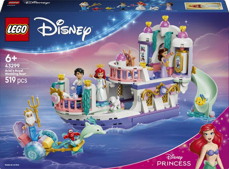 LEGO Disney Princess, Barca nuntii regale a lui Ariel, 43299