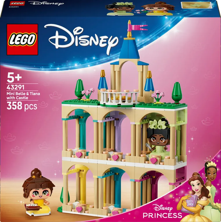 LEGO Disney Princess, Miniprintesele Belle si Tiana la castel, 43291