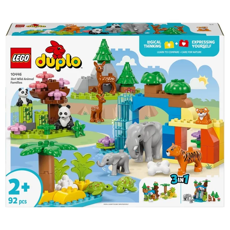 LEGO DUPLO, Familii de animale salbatice 3 in 1, 10446