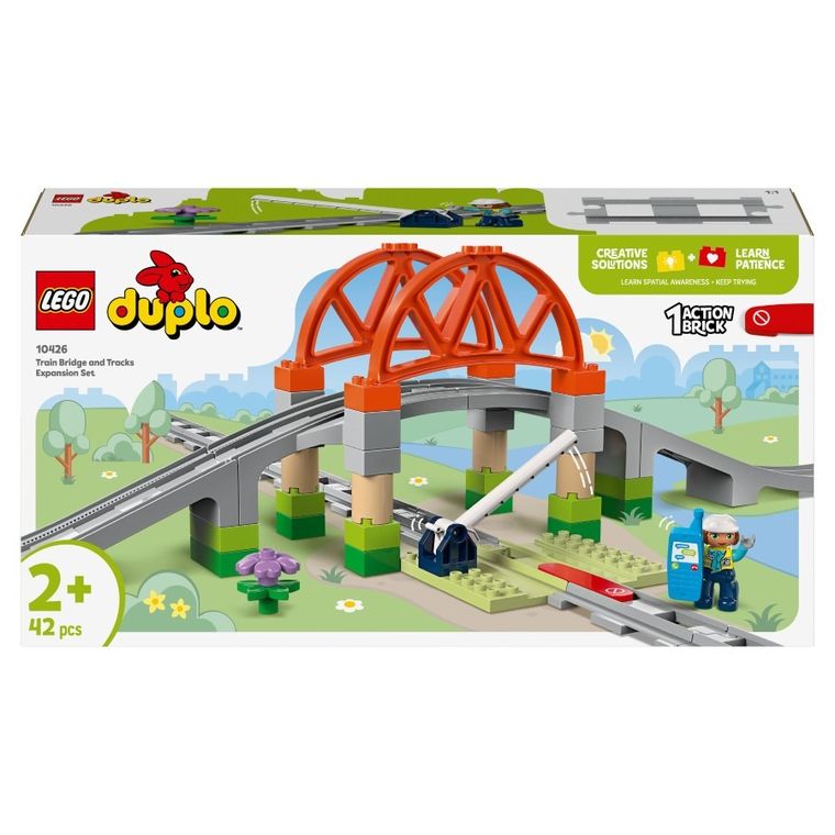 LEGO DUPLO, Set de extindere Pod si sine de cale ferata, 10426