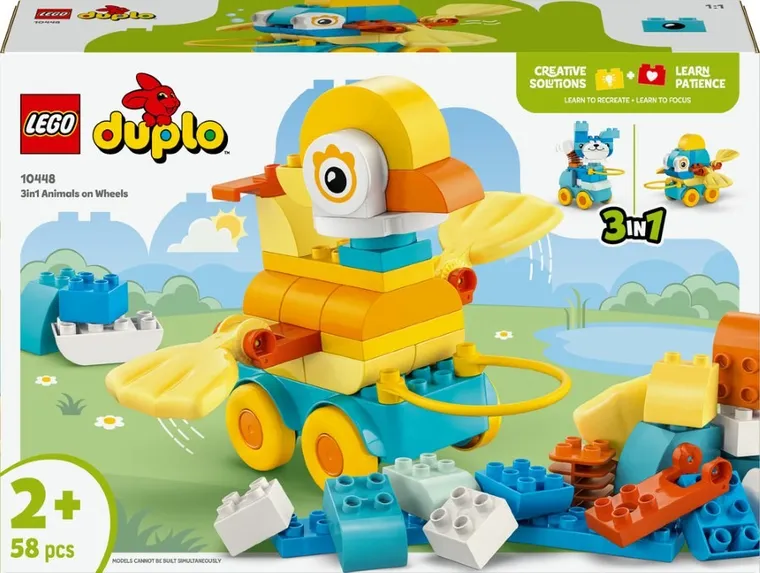 LEGO DUPLO Town, Animale pe roti 3 in 1, 10448