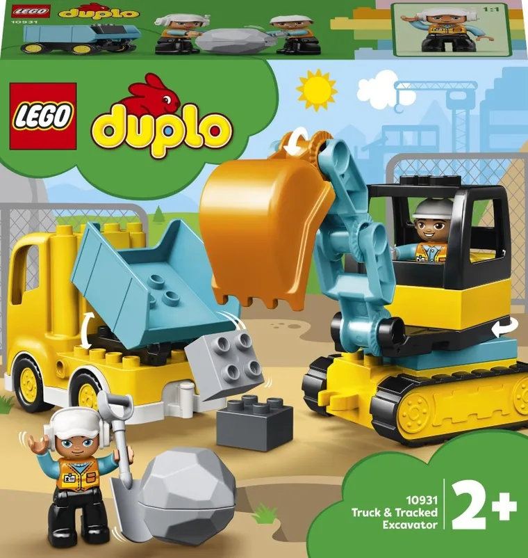 LEGO DUPLO Town, Camion si excavator pe senile, 10931