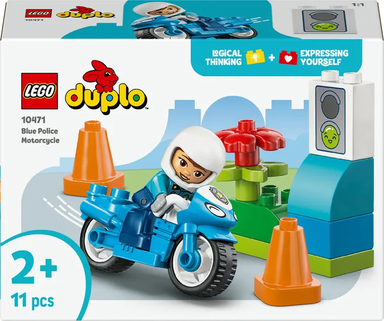 LEGO DUPLO Town, Motocicleta albastra de politie, 10471