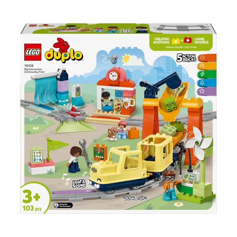 LEGO DUPLO, Tren comunitar mare si interactiv, 10428
