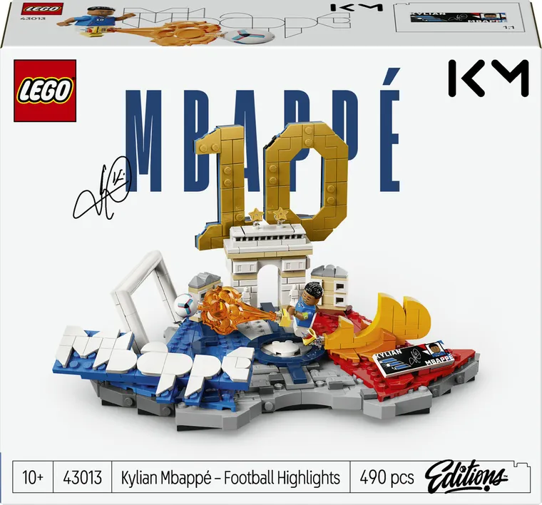 LEGO Editions Football, Kylian Mbappé - Momente importante din fotbal, 43013