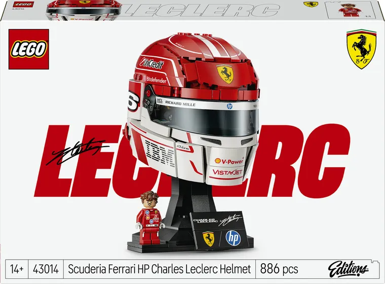 LEGO Editions Formula 1, Casca lui Charles Leclerc Scuderia Ferrari HP, 43014
